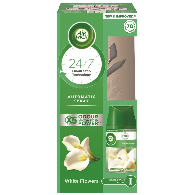 Air Wick Freshmatic White Flowers bytový sprej s vůní květin 250 ml