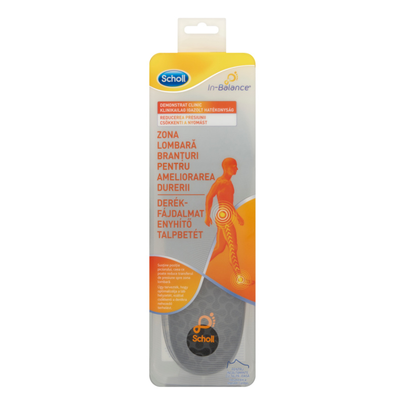 Scholl In-Balance vel. L (42,5–45) unisex ortopedické vložky 1 pár