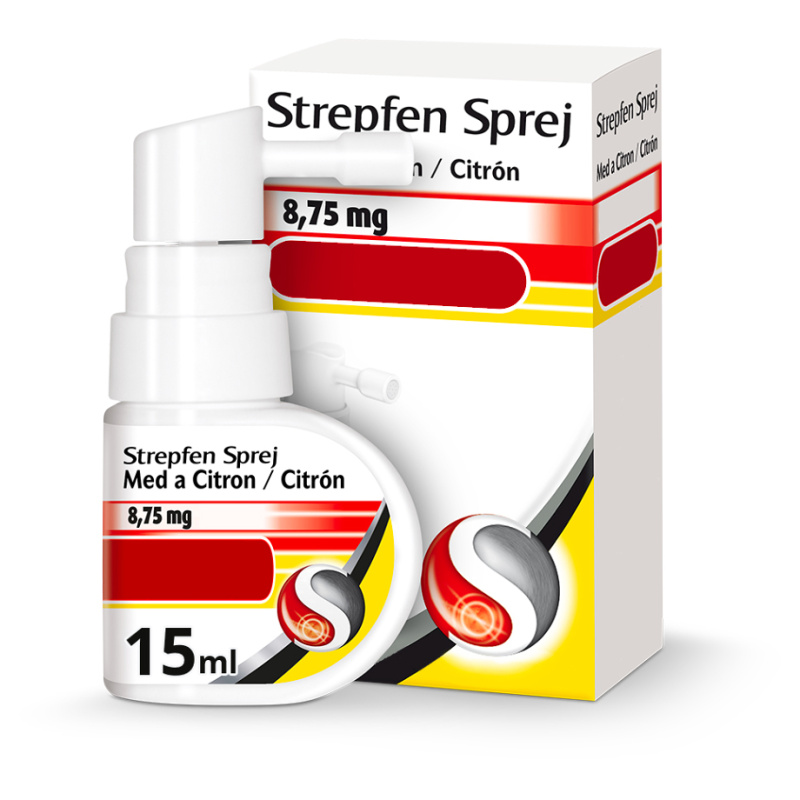 STREPFEN SPREJ MED A CITRON 8,75MG Orální sprej, roztok 1X15ML