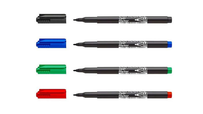 Popisovač CONCORDE OHP M, permanentní, sada 4ks CONCORDE