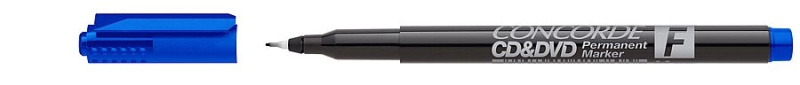 Popisovač CONCORDE CDaDVD, permanentní, modrý CONCORDE