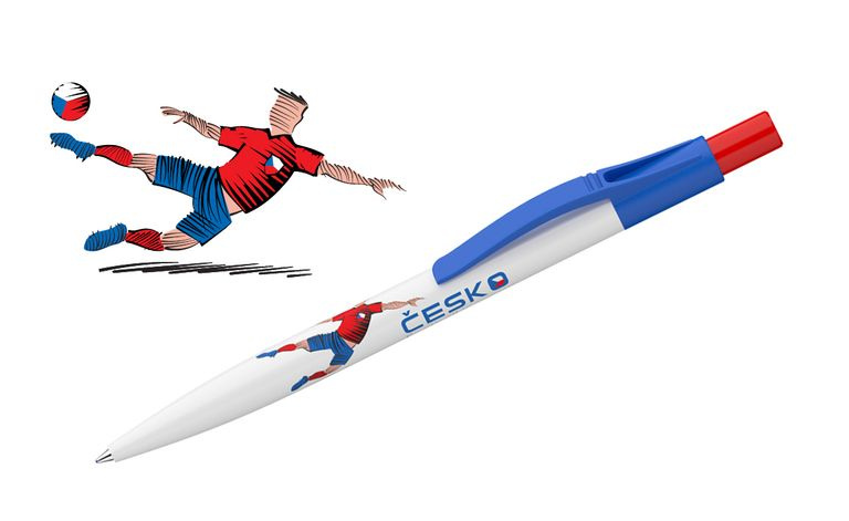 ICO Kuličkové pero 0,8 mm Fotbal - Česko