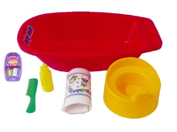 Teddies Vanička nočník plenka s doplňky plast 40x9 5cm asst 2 barvy