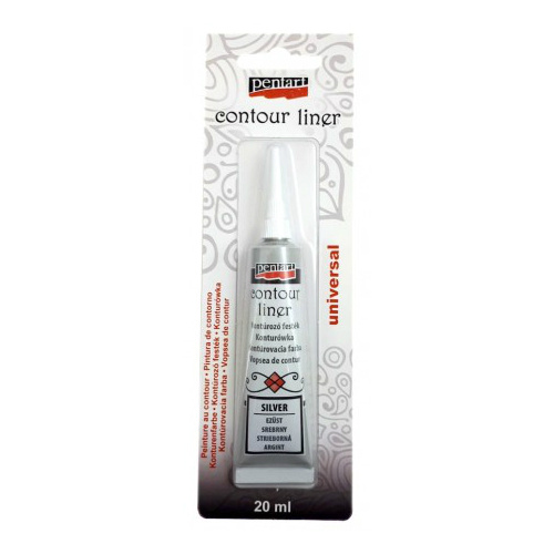 Pentart Konturovací liner metalický PENTART 20 ml STŘÍBRNÁ