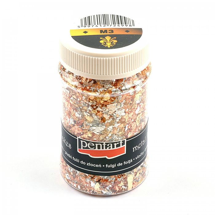 Pentart Vločky metalické PENTART 1 g vzor M3