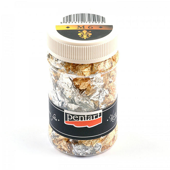 Pentart Vločky metalické PENTART 1 g vzor M6