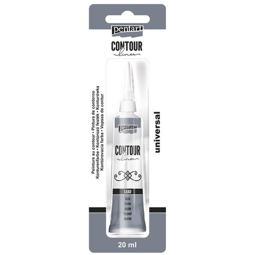 Pentart Konturovací liner metalický PENTART 20 ml OLOVĚNÁ