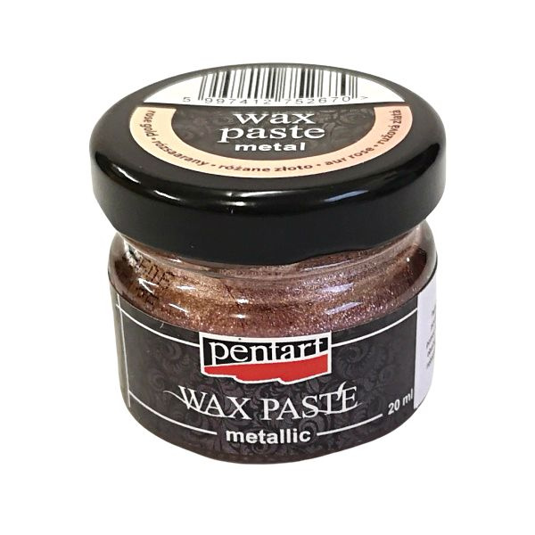 Pentart Vosková pasta metalická PENTART 20 ml RŮŽOVO ZLATÁ