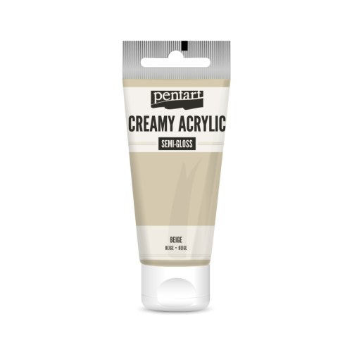 Pentart Krémová akrylová barva pololesklá PENTART 60 ml BÉŽOVÁ