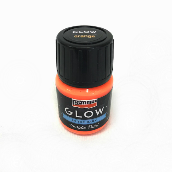 Pentart Akrylová barva svítící ve tmě PENTART 30 ml ORANŽOVÁ