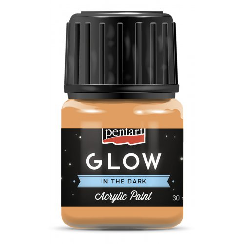 Pentart Akrylová barva svítící ve tmě PENTART 30 ml ORANŽOVÁ