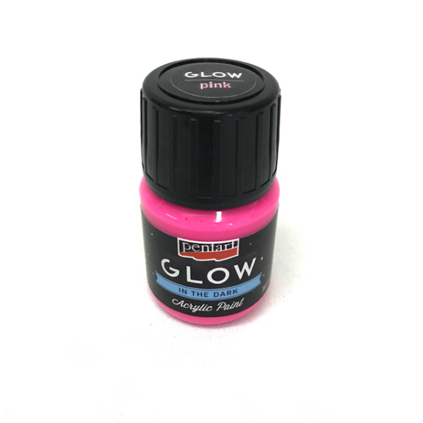 Pentart Akrylová barva svítící ve tmě PENTART 30 ml RŮŽOVÁ