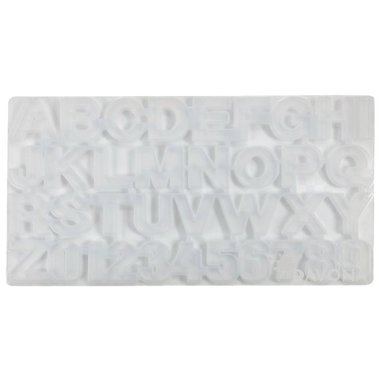 Silikonová forma na odlévání Pentart - písmena a čísla (1ks)