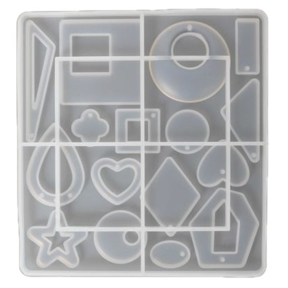 Silikonová forma na odlévání Pentart - naušnice a přívěsky 17,5 × 16 × 0,8 cm (1ks)