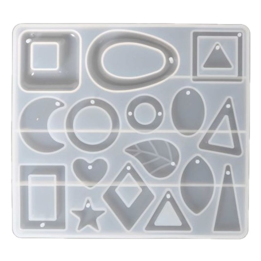 Silikonová forma na odlévání Pentart - naušnice a přívěsky 16,5 × 16 × 0,7 cm (1ks)