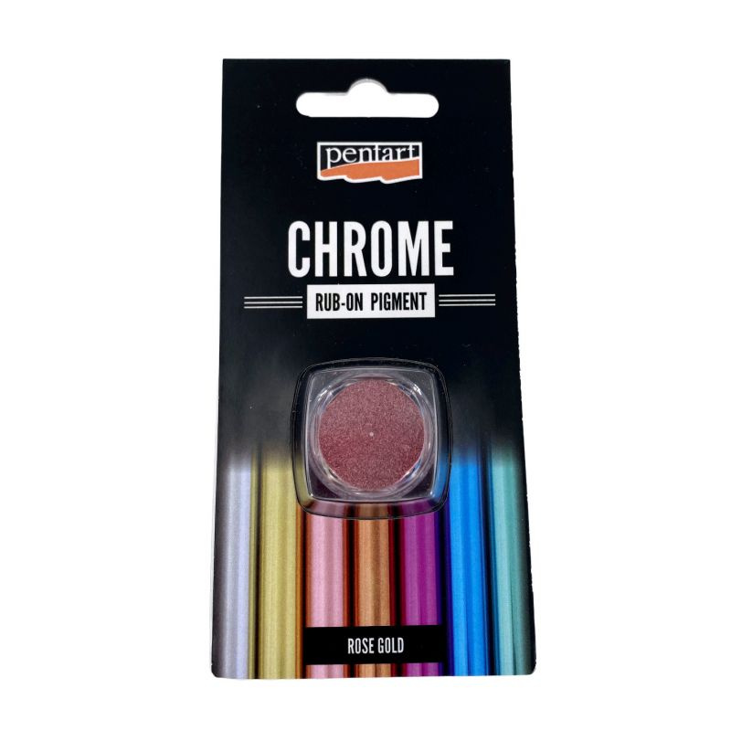 Pentart CHROM rub-on pigment PENTART 0,5 g RŮŽOVO ZLATÁ