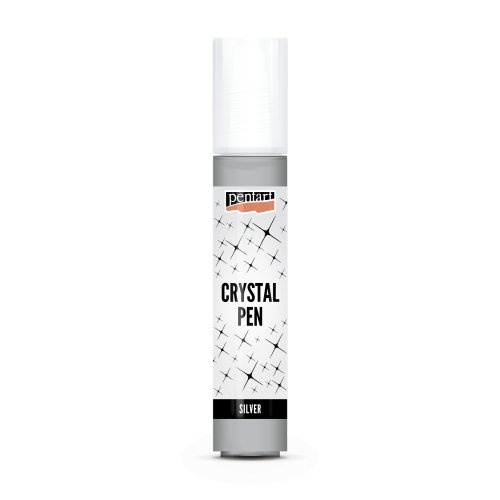 Pentart Křišťálové pero PENTART 30 ml STŘÍBRNÁ