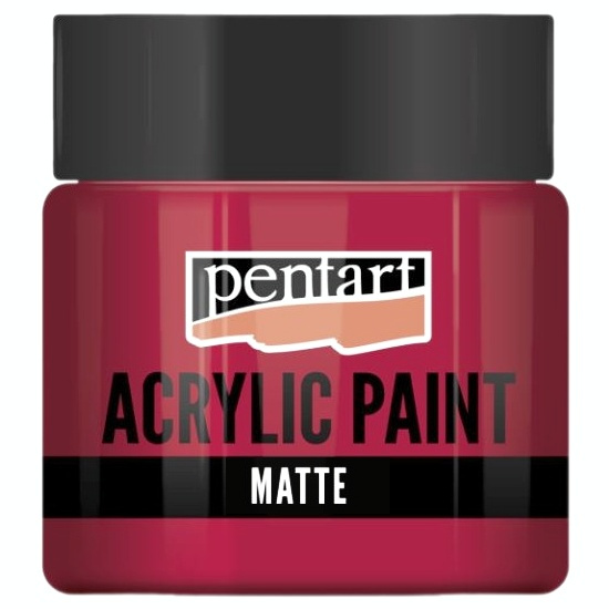 Pentart Akrylová barva matná PENTART 50 ml KARMÍNOVÁ