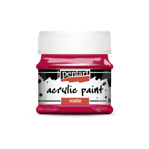 Pentart Akrylová barva matná PENTART 50 ml KARMÍNOVÁ