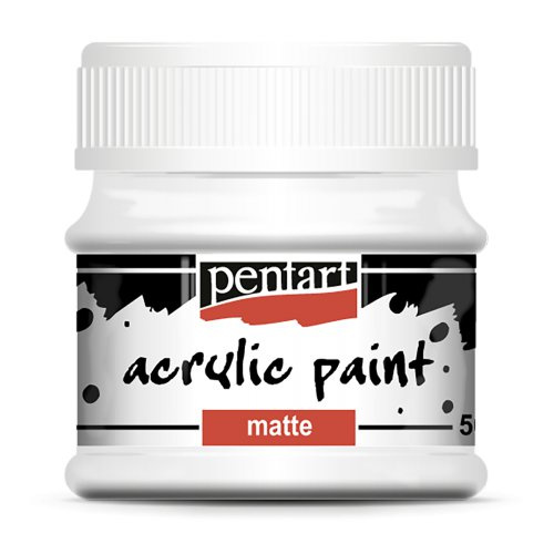 Pentart Akrylová barva matná PENTART 50 ml BÍLÁ
