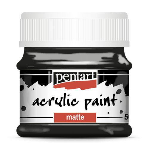 Pentart Akrylová barva matná PENTART 50 ml ČERNÁ