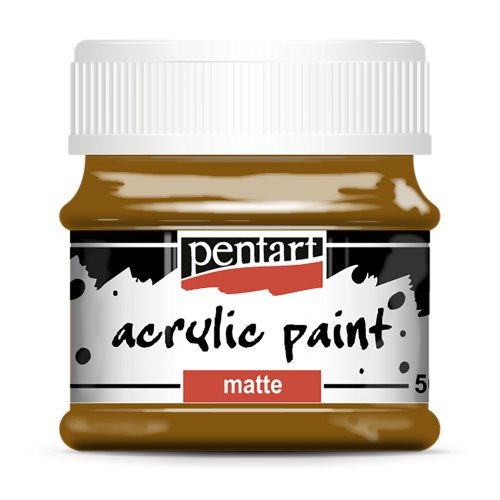 Pentart Akrylová barva matná PENTART 50 ml SVĚTLÁ HNĚDÁ