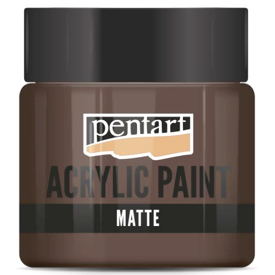 Pentart Akrylová barva matná PENTART 50 ml TMAVÁ HNĚDÁ