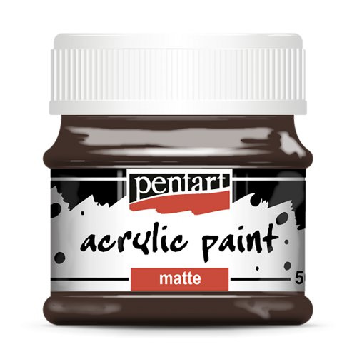 Pentart Akrylová barva matná PENTART 50 ml TMAVÁ HNĚDÁ