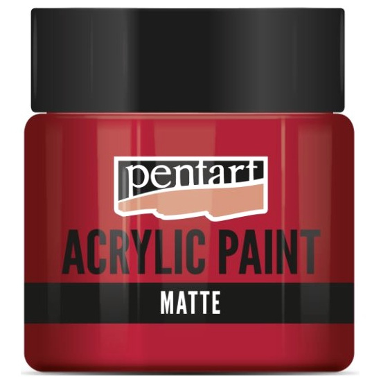 Pentart Akrylová barva matná PENTART 50 ml LIPSTICK ČERVENÁ