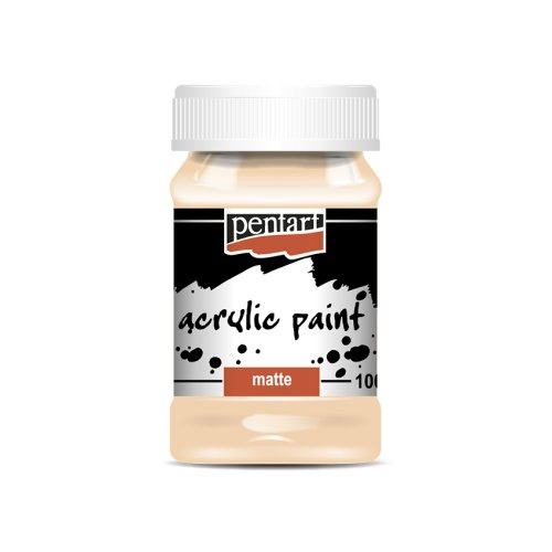 Pentart Akrylová barva matná PENTART 100 ml SVĚTLÁ ORANŽOVÁ