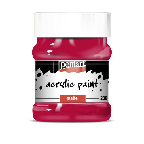Pentart Akrylová barva matná PENTART 230 ml KARMÍNOVÁ
