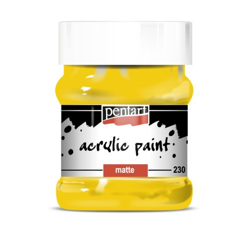 Pentart Akrylová barva matná PENTART 230 ml SLUNEČNÍ ŽLUTÁ