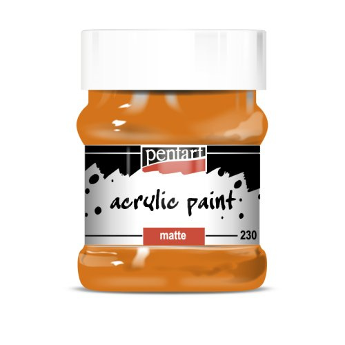 Pentart Akrylová barva matná PENTART 230 ml ORANŽOVÁ