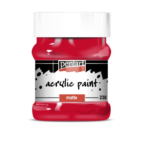 Pentart Akrylová barva matná PENTART 230 ml RTĚNKA ČERVENÁ