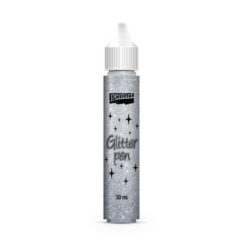 Pentart Glitrový pen PENTART 30 ml STŘÍBRNÁ