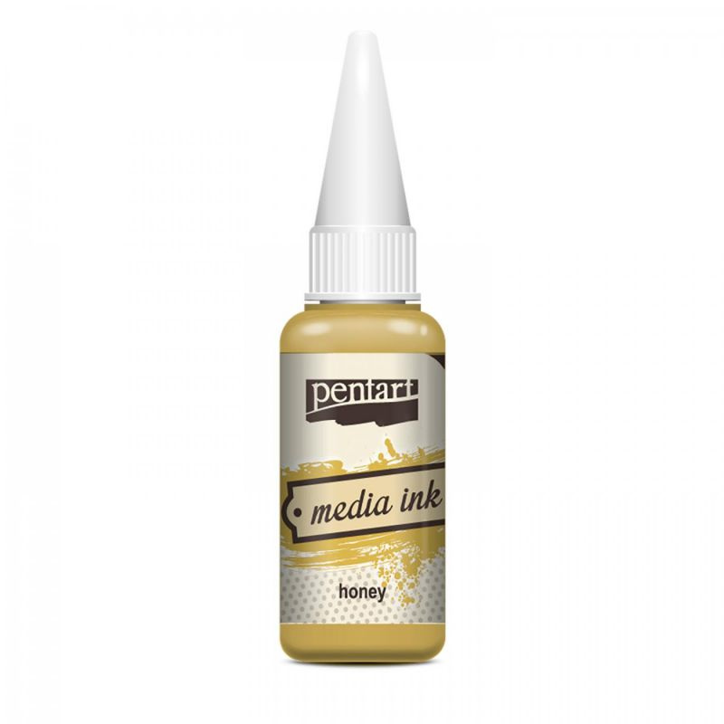 Pentart Alkoholový inkoust MEDIA INK PENTART 20 ml MEDOVÁ ŽLUTÁ