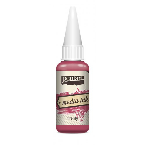 Pentart Alkoholový inkoust MEDIA INK PENTART 20 ml ČERVENÁ KONVALINKA
