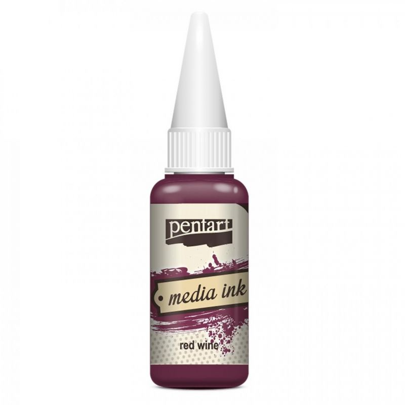 Pentart Alkoholový inkoust MEDIA INK PENTART 20 ml VÍNOVÁ ČERVENÁ