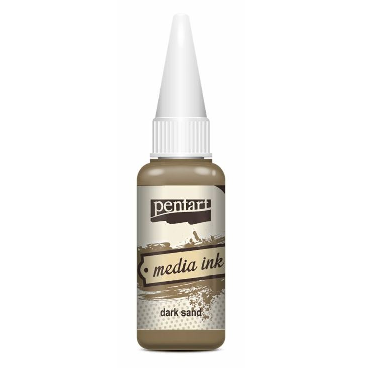 Pentart Alkoholový inkoust MEDIA INK PENTART 20 ml TMAVÝ PÍSEK