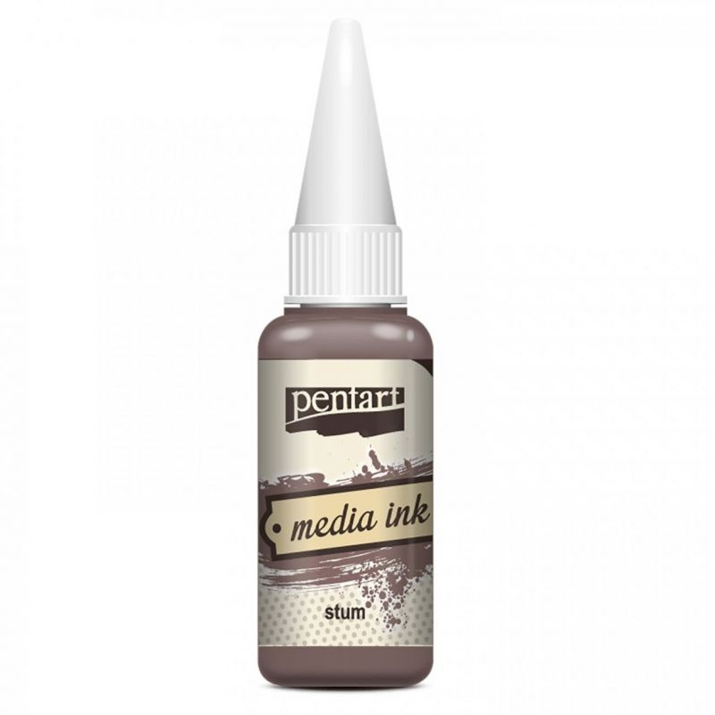 Pentart Alkoholový inkoust MEDIA INK PENTART 20 ml MOŠTOVÁ HNĚDÁ