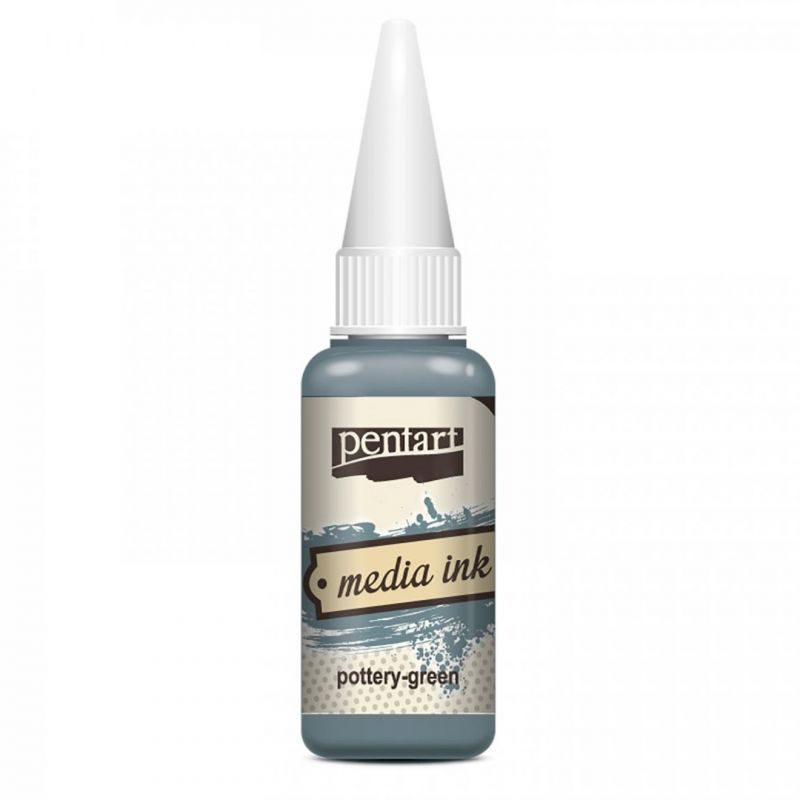 Pentart Alkoholový inkoust MEDIA INK PENTART 20 ml HRNČÍŘSKÁ ZELENÁ
