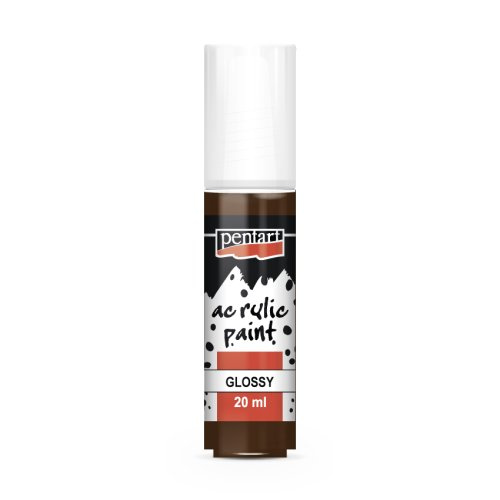 Pentart Akrylová barva lesklá PENTART 20 ml TMAVÁ HNĚDÁ