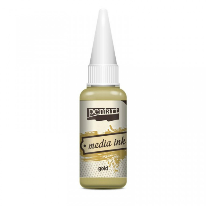 Pentart Alkoholový inkoust MEDIA INK PENTART 20 ml ZLATÁ