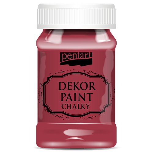 Pentart Křídová a dekorační barva PENTART 100 ml KARDINÁL ČERVENÁ