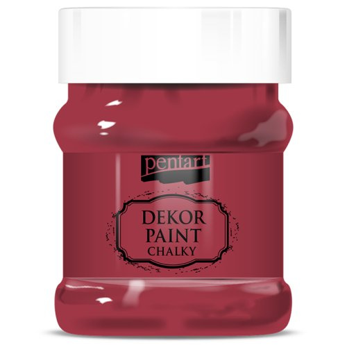 Pentart Křídová a dekorační barva PENTART 230 ml KARDINÁL ČERVENÁ