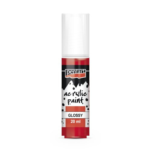 Pentart Akrylová barva lesklá PENTART 20 ml LIPSTICK ČERVENÁ