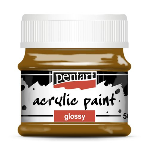 Pentart Akrylová barva lesklá PENTART 50 ml SVĚTLÁ HNĚDÁ