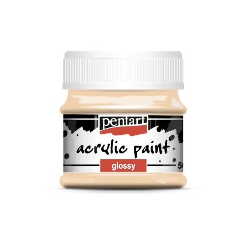 Pentart Akrylová barva lesklá PENTART 50 ml SVĚTLÁ ORANŽOVÁ