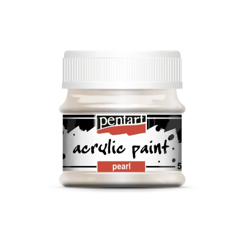 Pentart Akrylová barva perleťová PENTART 50 ml BÍLÁ