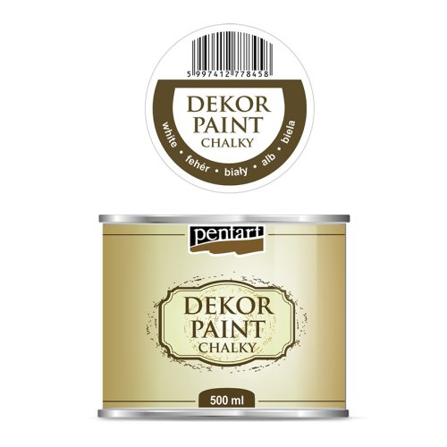 Pentart Křídová a dekorační barva PENTART 500 ml BÍLÁ